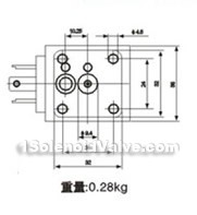 231W series two position three way solenoid valve constructral diagram